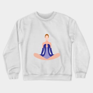 Meditation Women Vector Art Crewneck Sweatshirt